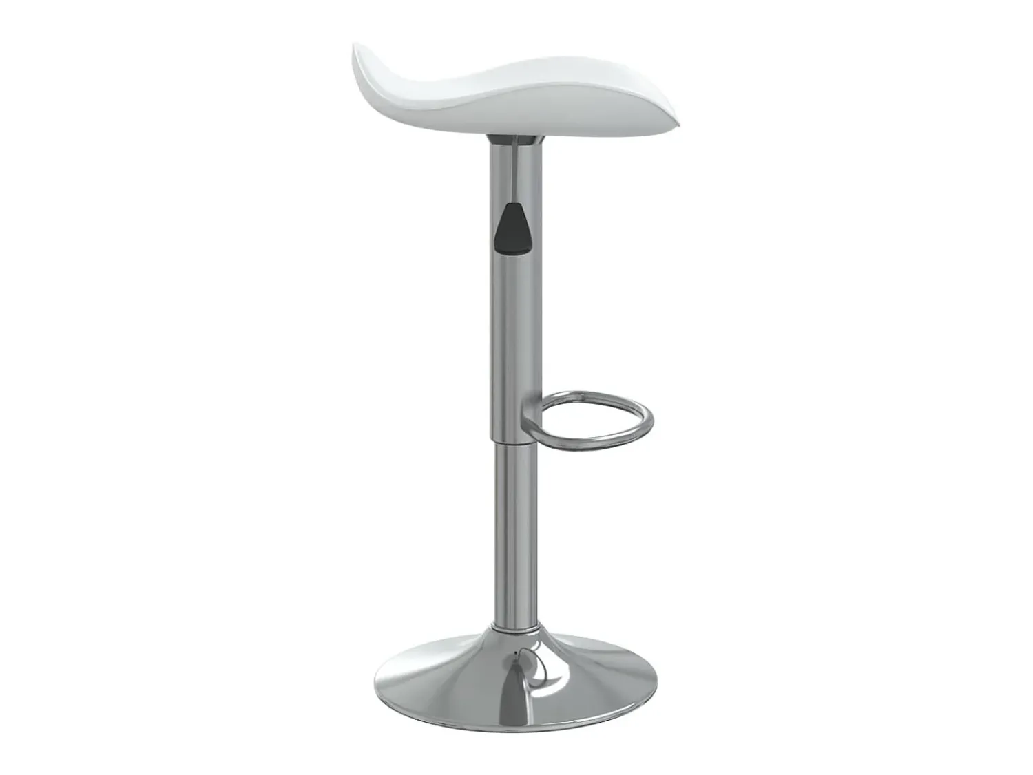 Banco*vidaxl Bancos de bar 2 pcs aço cromado e couro artificial Branco