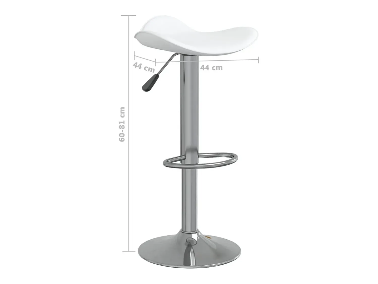 Banco*vidaxl Bancos de bar 2 pcs aço cromado e couro artificial Branco