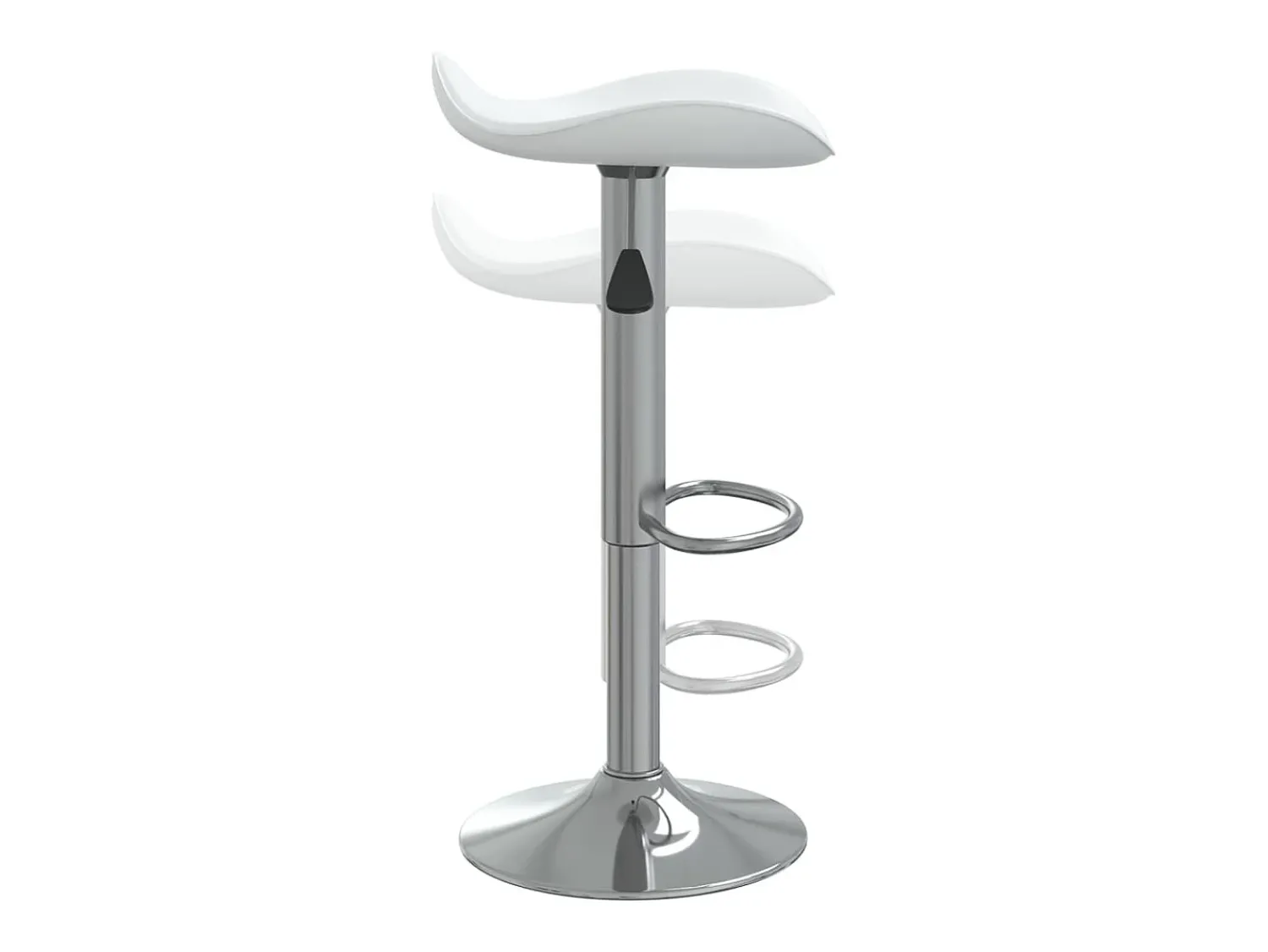 Banco*vidaxl Bancos de bar 2 pcs aço cromado e couro artificial Branco