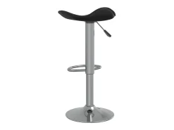 vidaxl Bancos de bar 2 pcs aço cromado e couro artificial Preto