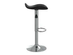 vidaxl Bancos de bar 2 pcs aço cromado e couro artificial Preto
