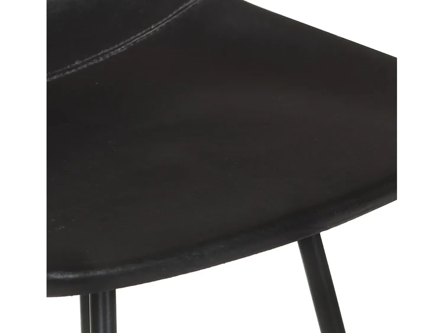 Banco*vidaxl Bancos de bar 2 pcs couro genuíno Preto
