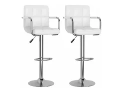 Online Bancos de bar 2 pcs couro artificial PT489864 Branco