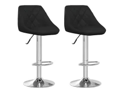 Banco|vidaxl Bancos de bar 2 pcs couro artificial Preto