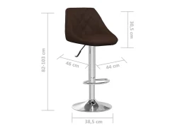 Hot vidaxl Bancos de bar 2 pcs couro artificial Castanho