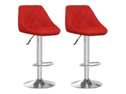 Banco|vidaxl Bancos de bar 2 pcs couro artificial tinto Vermelho