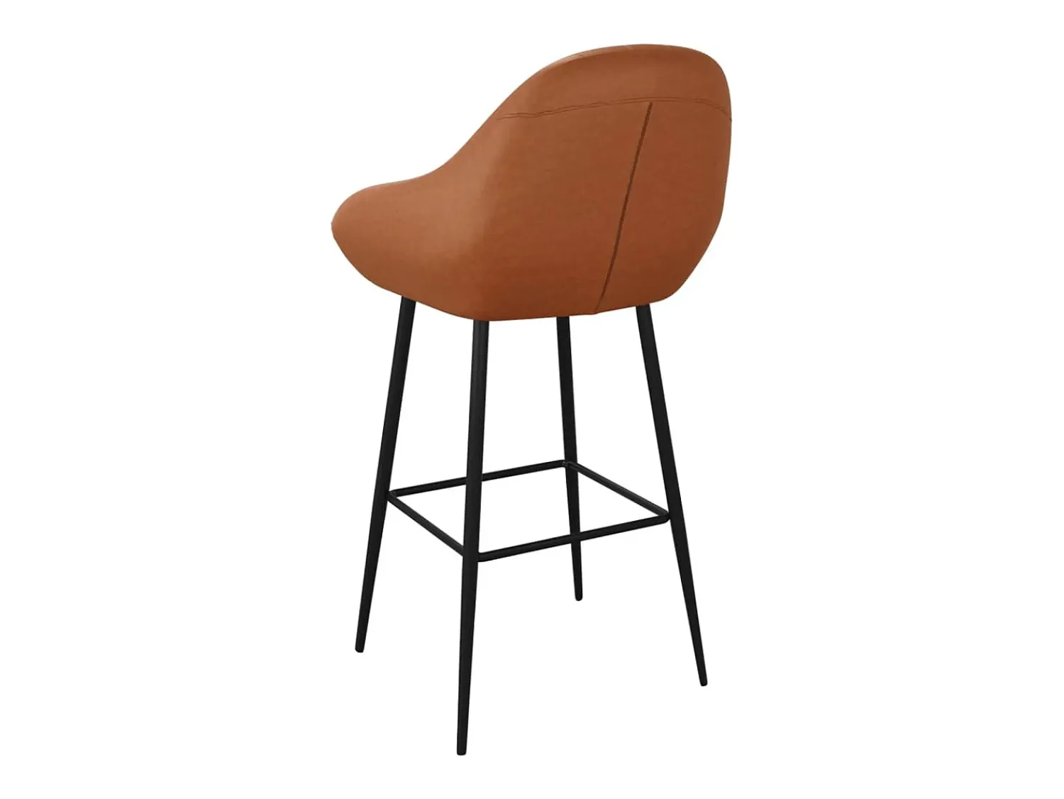 Banco*vidaxl Bancos de bar 2 pcs couro artificial -claro Castanho