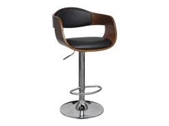 Banco| Bancos de bar 2 pcs madeira curvada e couro artificial PT794359 Preto
