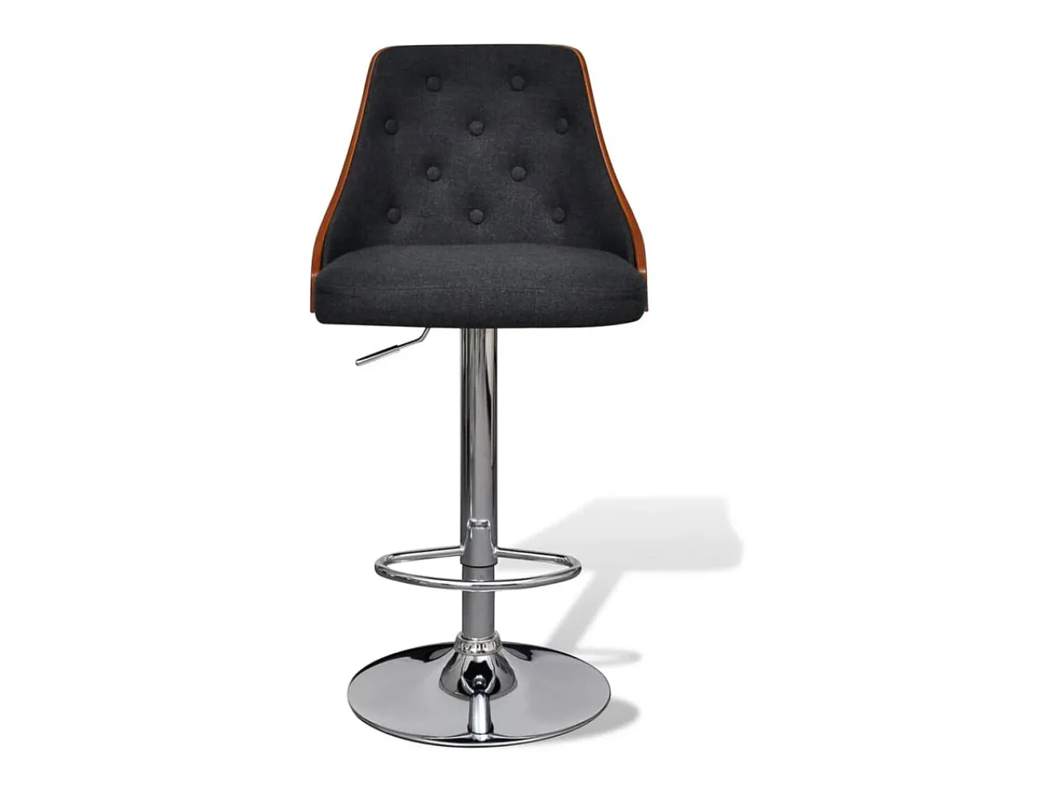 Clearance vidaxl Bancos de bar 2 pcs madeira curvada e tecido Cinzento