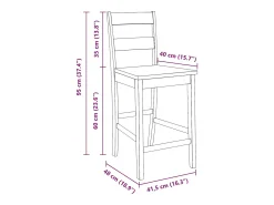 Online vidaxl Bancos de bar 2 pcs madeira de seringueira maciça Branco