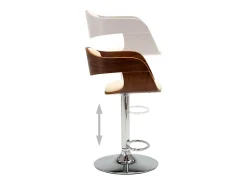 Online vidaxl Bancos de bar 2 pcs madeira curvada e couro artificial Creme
