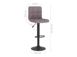 Banco*vidaxl Bancos de bar 2 pcs tecido cinzento-acastanhado Taupe