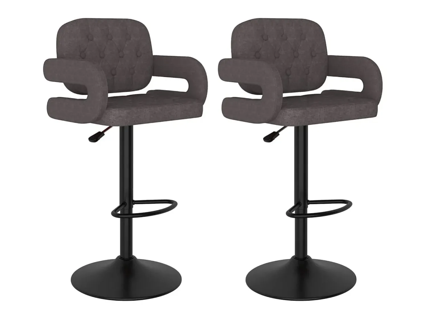 Banco|vidaxl Bancos de bar 2 pcs tecido cinzento-acastanhado Taupe