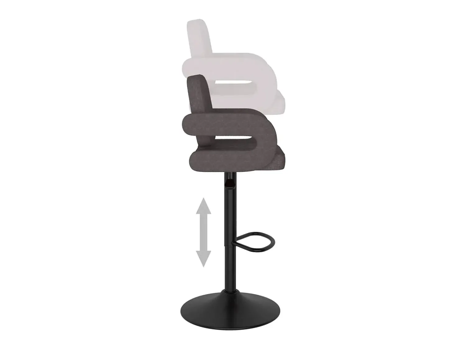 Banco|vidaxl Bancos de bar 2 pcs tecido cinzento-acastanhado Taupe