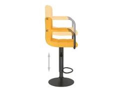 Banco|vidaxl Bancos de bar 2 pcs tecido mostarda Amarelo