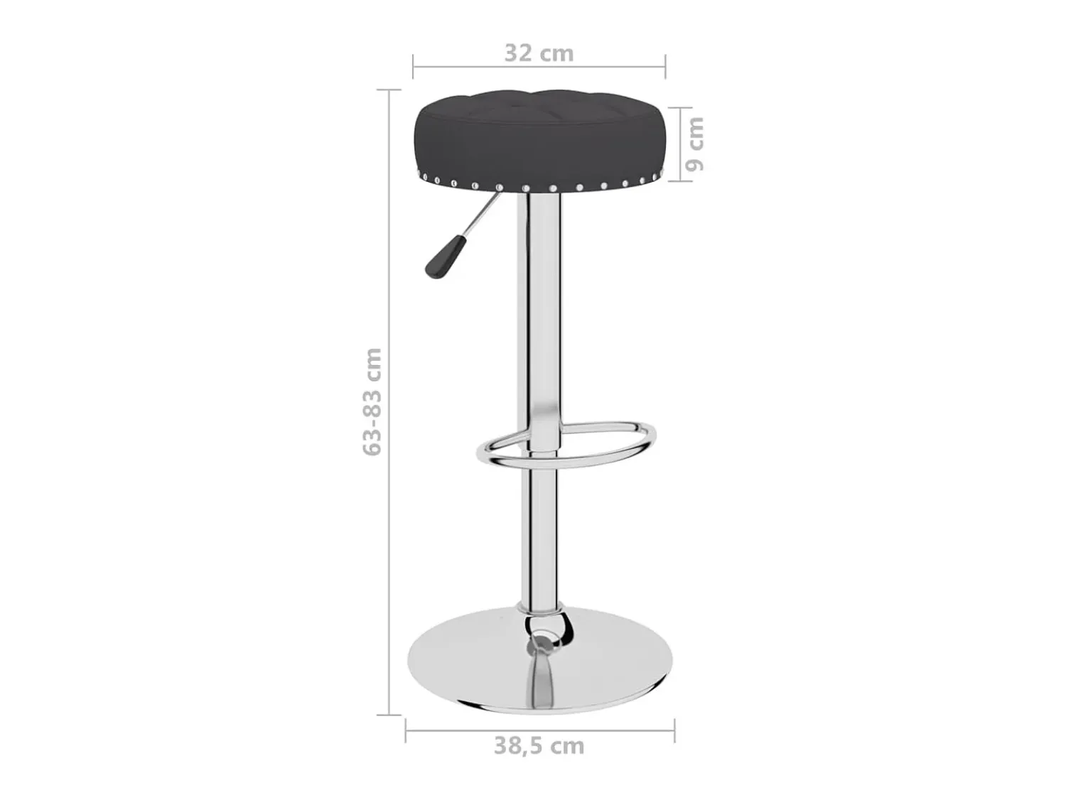 Banco|vidaxl Bancos de bar 2 pcs tecido Preto