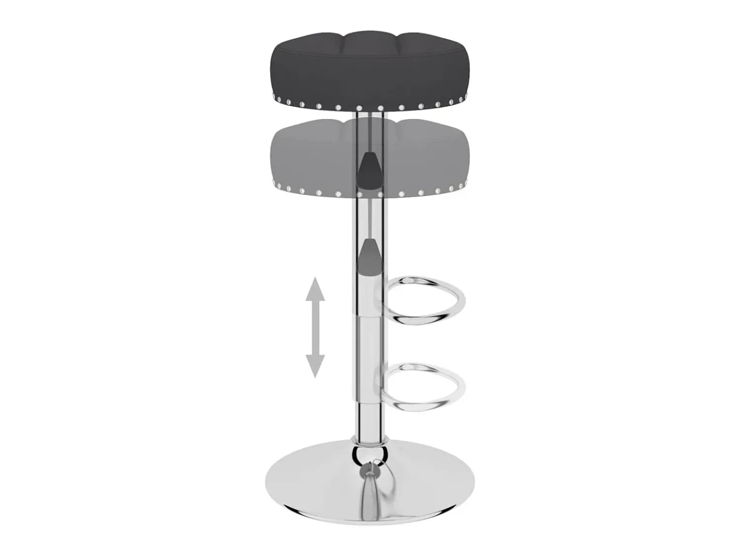 Banco|vidaxl Bancos de bar 2 pcs tecido Preto