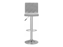 Banco* Bancos de bar 2 pcs veludo -claro PT134162 Cinzento