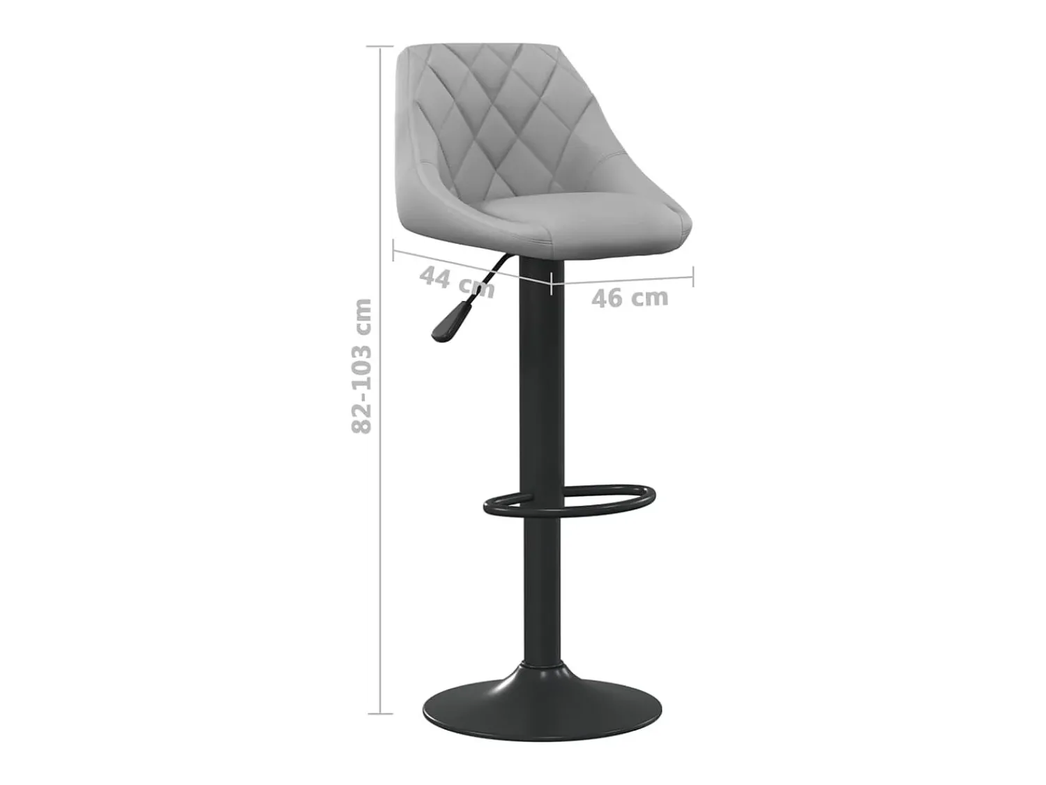 Discount vidaxl Bancos de bar 2 pcs veludo -claro Cinzento