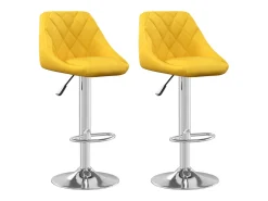 Clearance vidaxl Bancos de bar 2 pcs veludo mostarda Amarelo