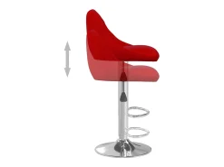 Banco|vidaxl Bancos de bar 2 pcs veludo tinto Vermelho