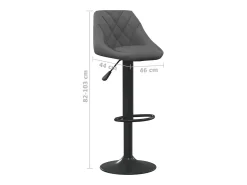Banco*vidaxl Bancos de bar 2 pcs veludo -escuro Cinzento
