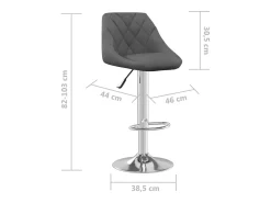 vidaxl Bancos de bar 2 pcs veludo -escuro^ Banco