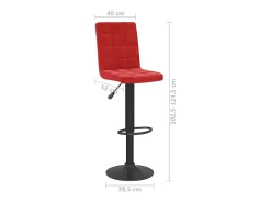 Banco*vidaxl Bancos de bar 2 pcs veludo tinto Vermelho