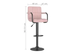 Banco*vidaxl Bancos de bar 2 pcs veludo Rosa