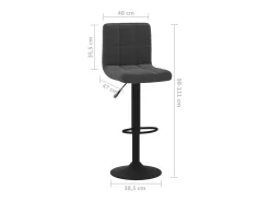Banco|vidaxl Bancos de bar 2 pcs veludo Preto