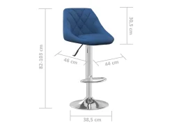Banco|vidaxl Bancos de bar 2 pcs veludo Azul