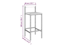 vidaxl Bancos de bar 4 pcs vime PE e madeira de acácia maciça^ Banco