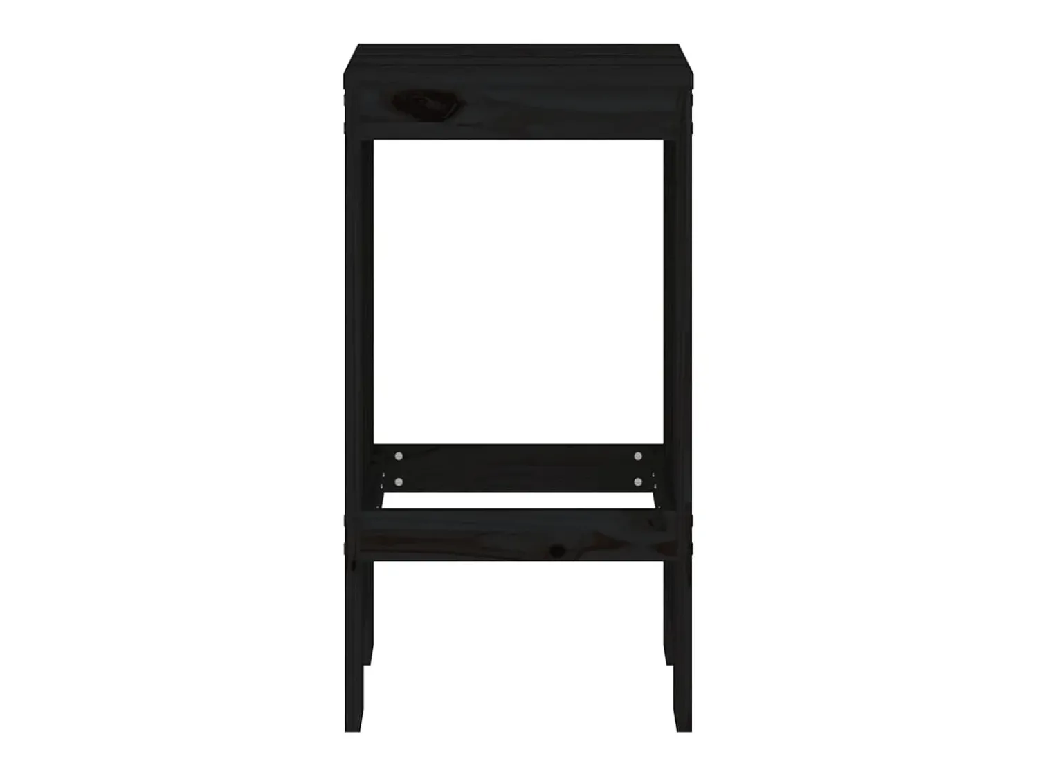 Banco* Bancos de bar 2 pcs 40x36x75 cm madeira de pinho maciça PT187358 Preto
