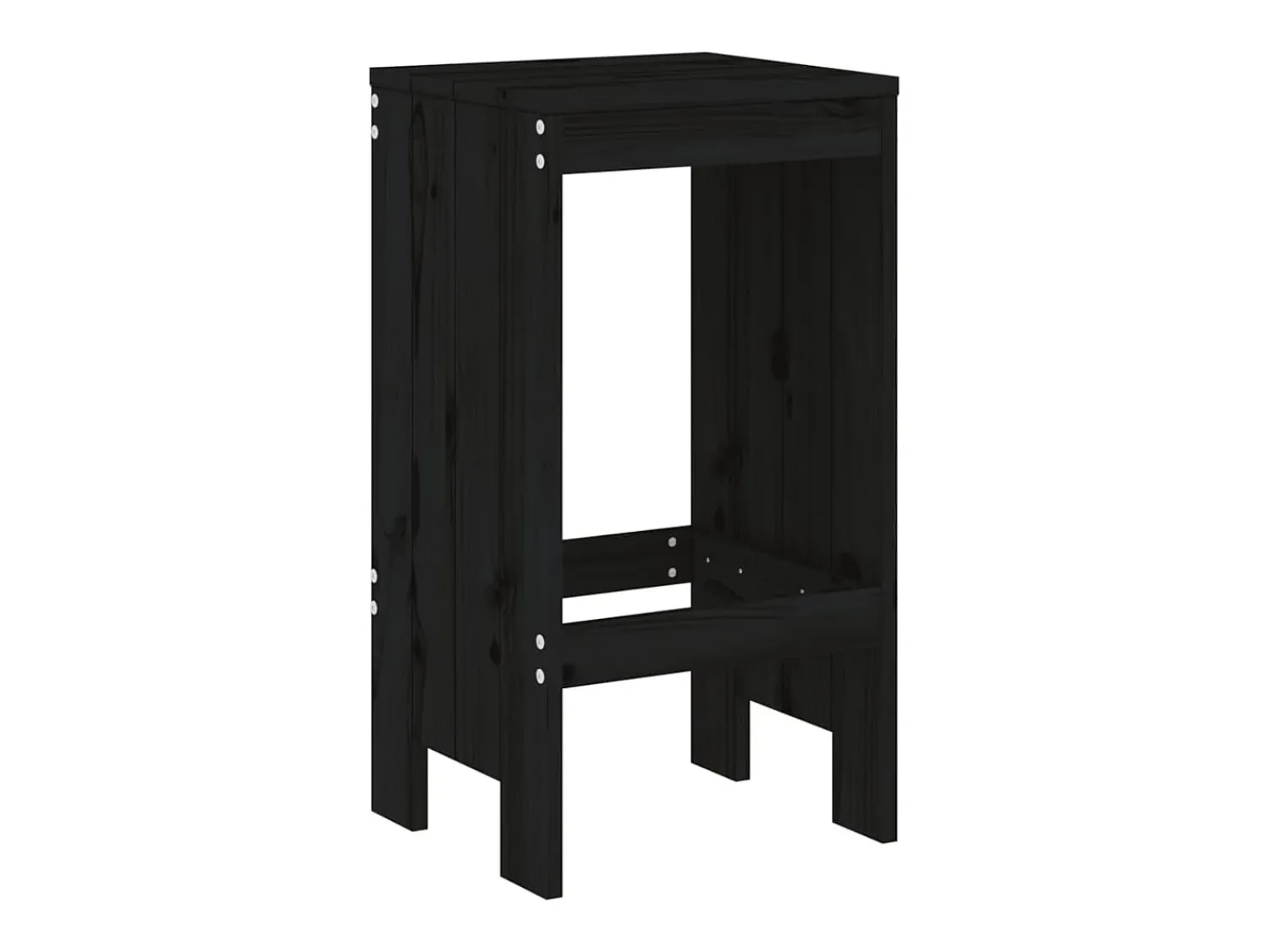 Banco* Bancos de bar 2 pcs 40x36x75 cm madeira de pinho maciça PT187358 Preto