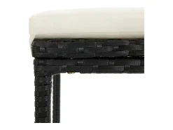 vidaxl Bancos de bar com almofadões 2 pcs vime PE^ Banco