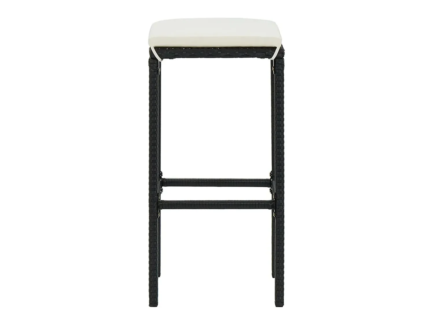 Online Bancos de bar com almofadões 3 pcs vime PE PT950137 Preto