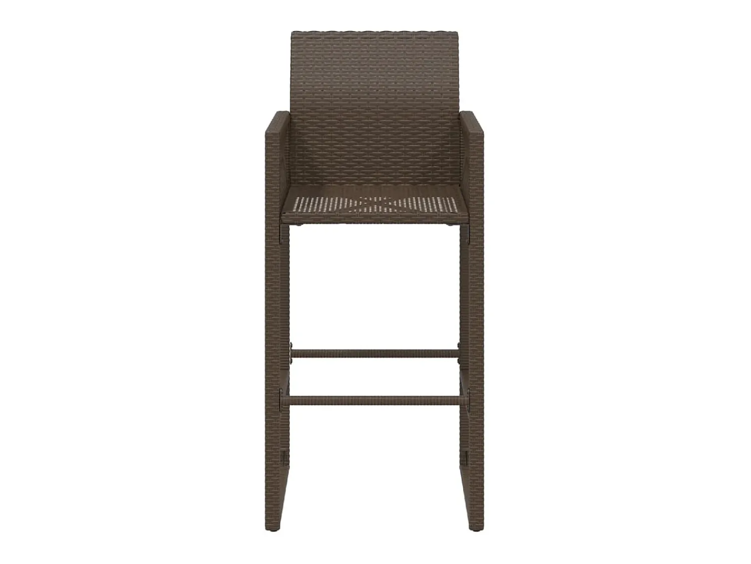 Banco| Bancos de bar para jardim 2 pcs vime PE PT844854 Castanho