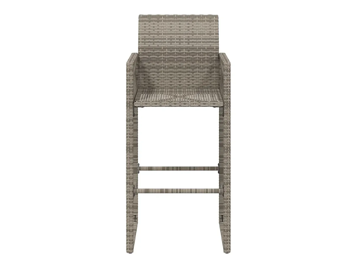 Banco| Bancos de bar para jardim 2 pcs vime PE PT872691 Cinzento
