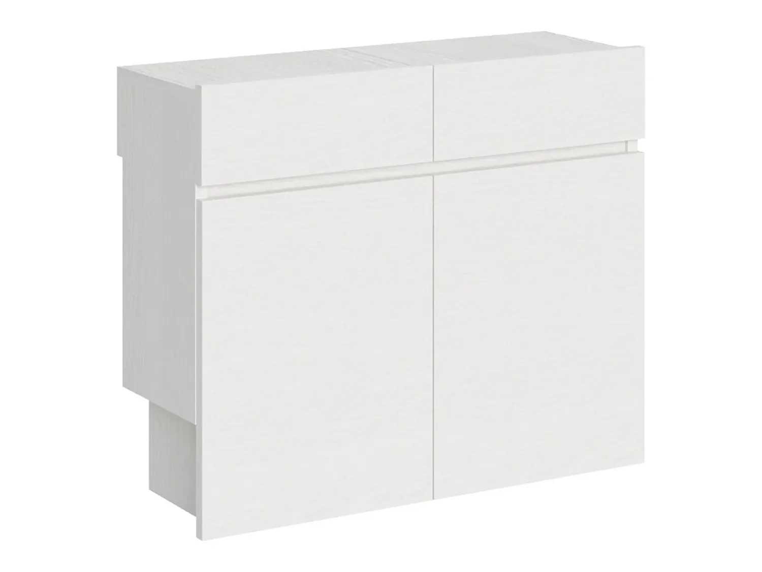 Hot ITAMOBY Bancos inferior e superiorextensíveis 26x72/300 cm Evolve Cinza Branca extensões internas Branco
