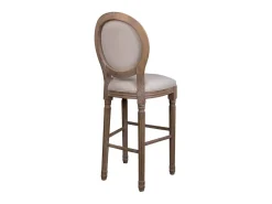 Online Banqueta de madeira com estofamento creme. Bege