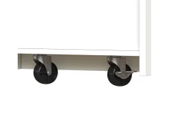 Best Hauss Spole Bar extensível com 2 gavetas e 2 portas - Tampo extensível com rodízios - e madeira Branco