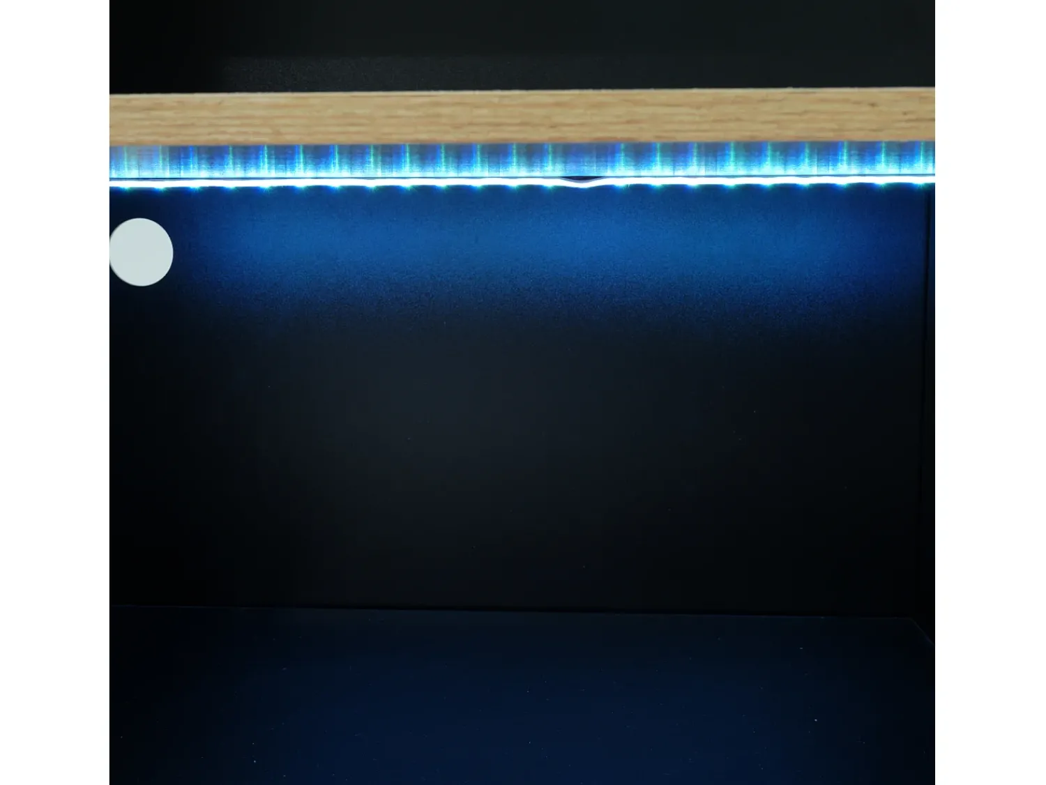 Móvel De Bar|Hauss Spole Bar giratório com iluminação LED e 2 portas de vidro - e bege claro Preto