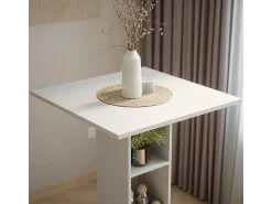 Móvel De Bar|Vicco Bartisch 75x75x106 repose Branco