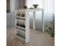 Móvel De Bar*Vicco Bartisch /sonoma 57x117x106 repose Branco