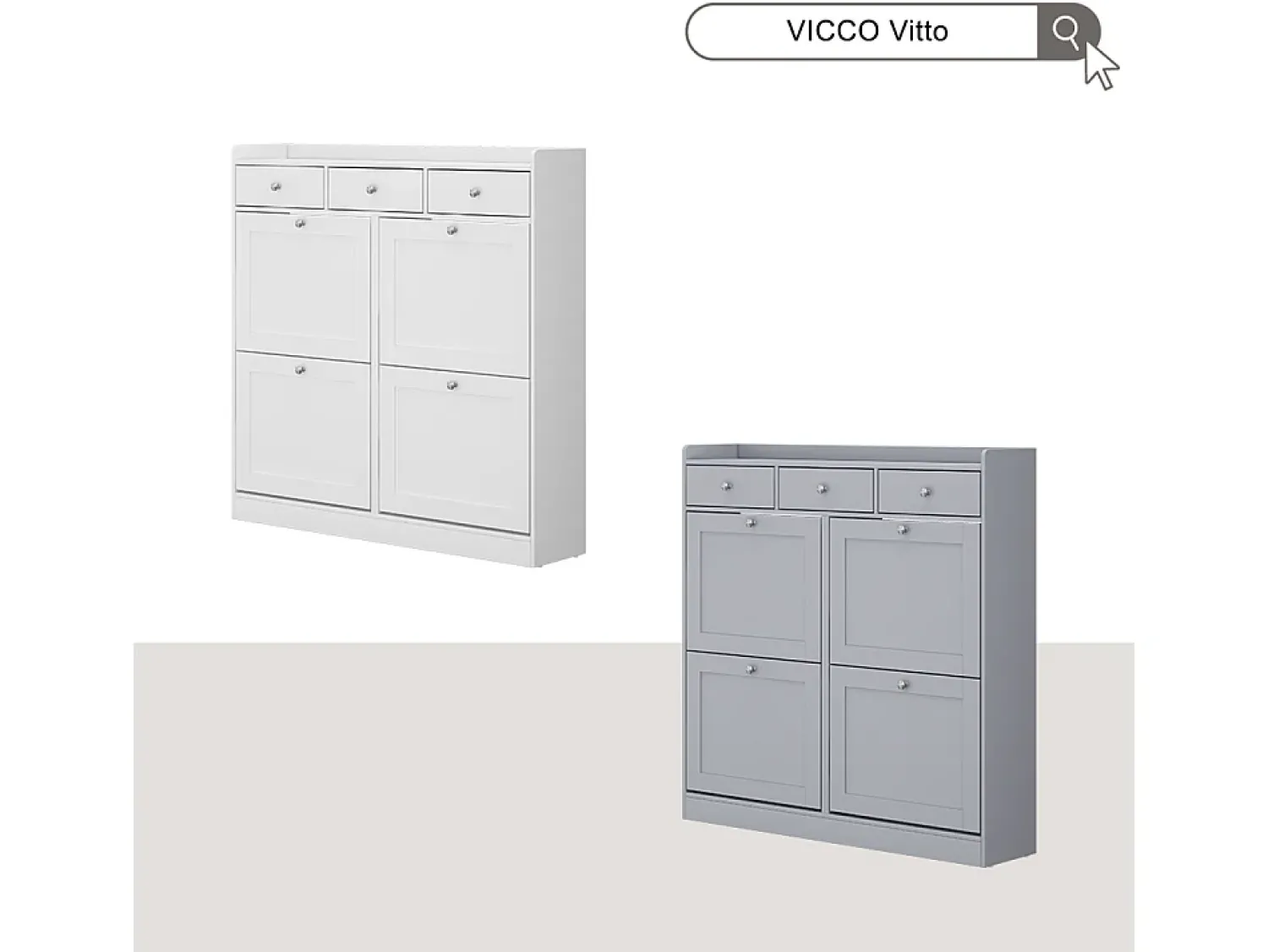 Móvel De Arrumação|Sapateira*Vicco Basculante de sapatos 100x22x99.5 vitto Branco