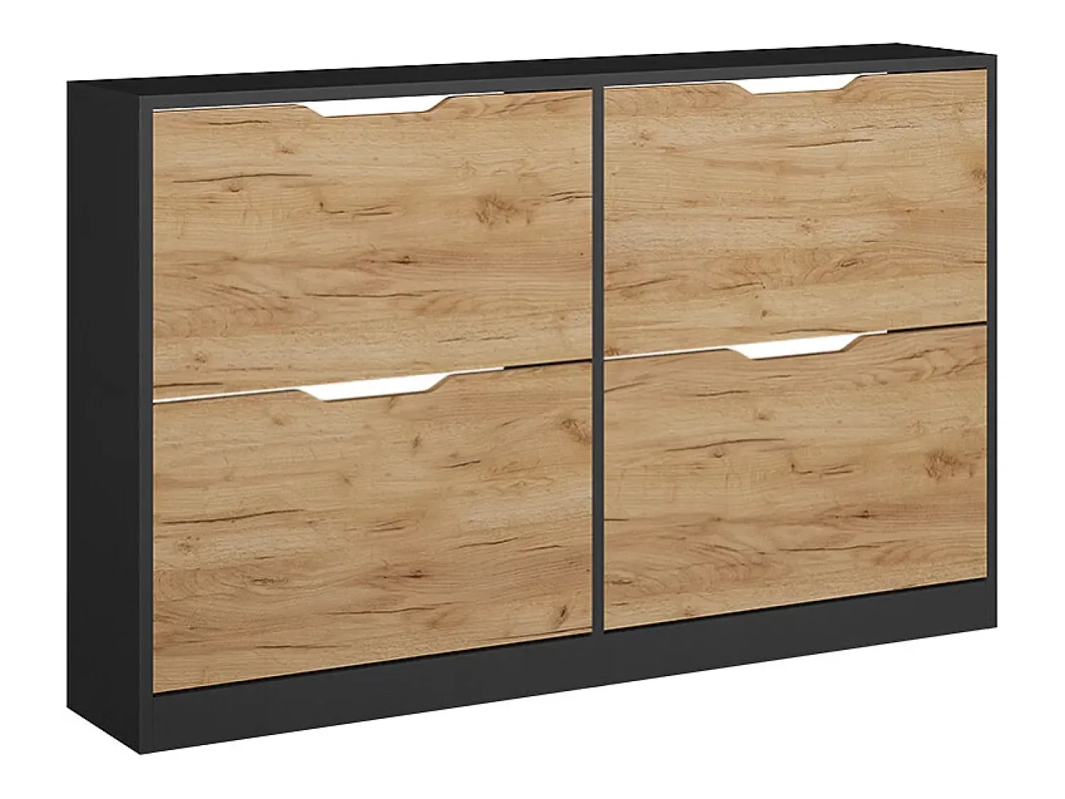 Vicco Basculante de sapatos carvalho antracite/goldkraft 116.6x22x72.5 luca^ Móvel De Arrumação|Sapateira