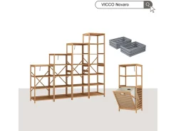 Prateleira*Vicco Bücherregal bambu 48.3x35.5x114 novaro Natural claro