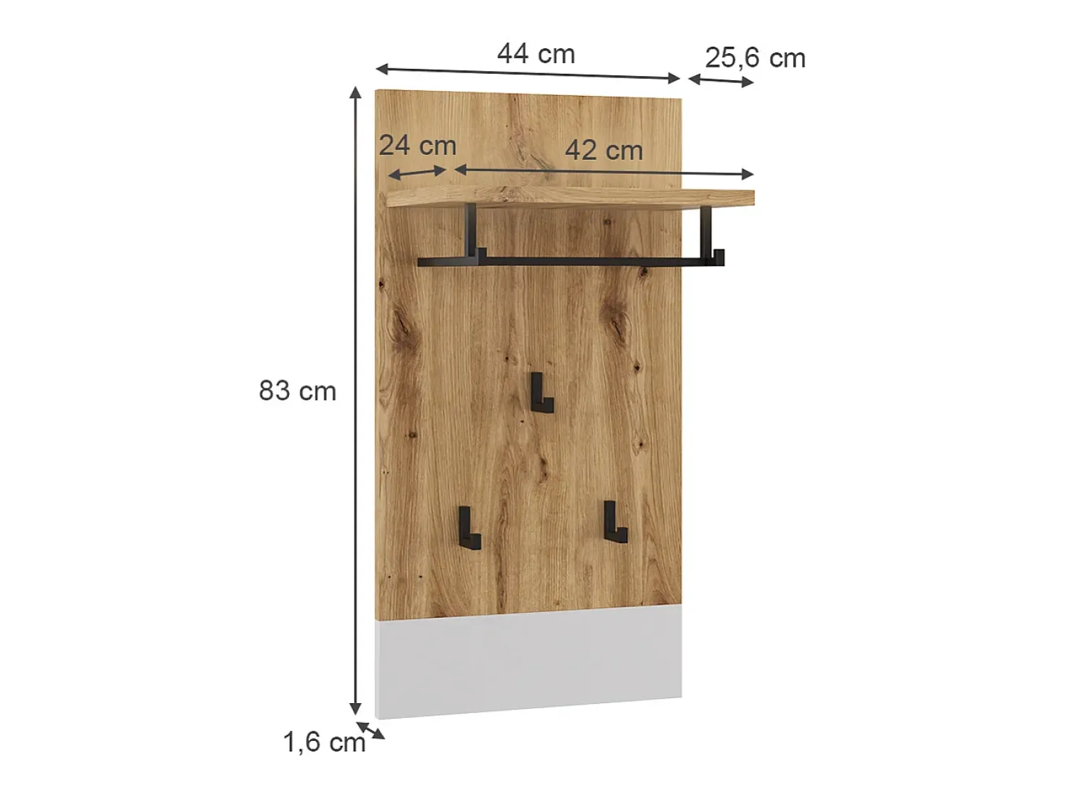 Vicco Bengaleiro de parede /artesanal 44x25.6x83 selena^ Cabide De Pé