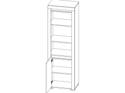 Outlet Petits-Meubles Biblioteca 1 porta Kasla 195cm Branco