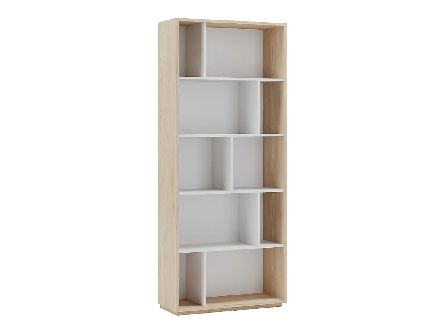 Biblioteca*Herdasa Biblioteca 5 prateleiras - A191cm x C80cm x P32cm carvalho e branco - Nack Branco sujo